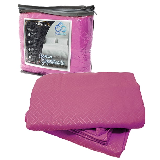 Sabanas Queen Size Microfibra Amplias Con Relieve Diseño Elegante Nubisuave Liso Textura Suave