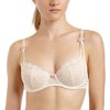 Betsey Johnson Women's Eyelet Lace 3 Section Foam Demi Bra, Suzy Snow, 36B