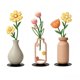 thumbnail image 2 of 3 piezas de flores de metal para decoración de pared, adornos colgantes decorativos de hierro, decoración floral para el hogar, la oficina o el Estilo C, 2 of 8