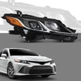 thumbnail image 2 of CROSSDESIGN Headlight Projector Headlamps Right Passenger Side Clear Lens Chrome Housing Amber Reflector Fit For Toyota Camry LE SE 2018-2022 TO2503255, 81110-06C40, 8111006C40, 2 of 12
