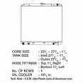 thumbnail image 2 of CSF 3196 1 Row Plastic Tank Aluminum Core Radiator, 2 of 2