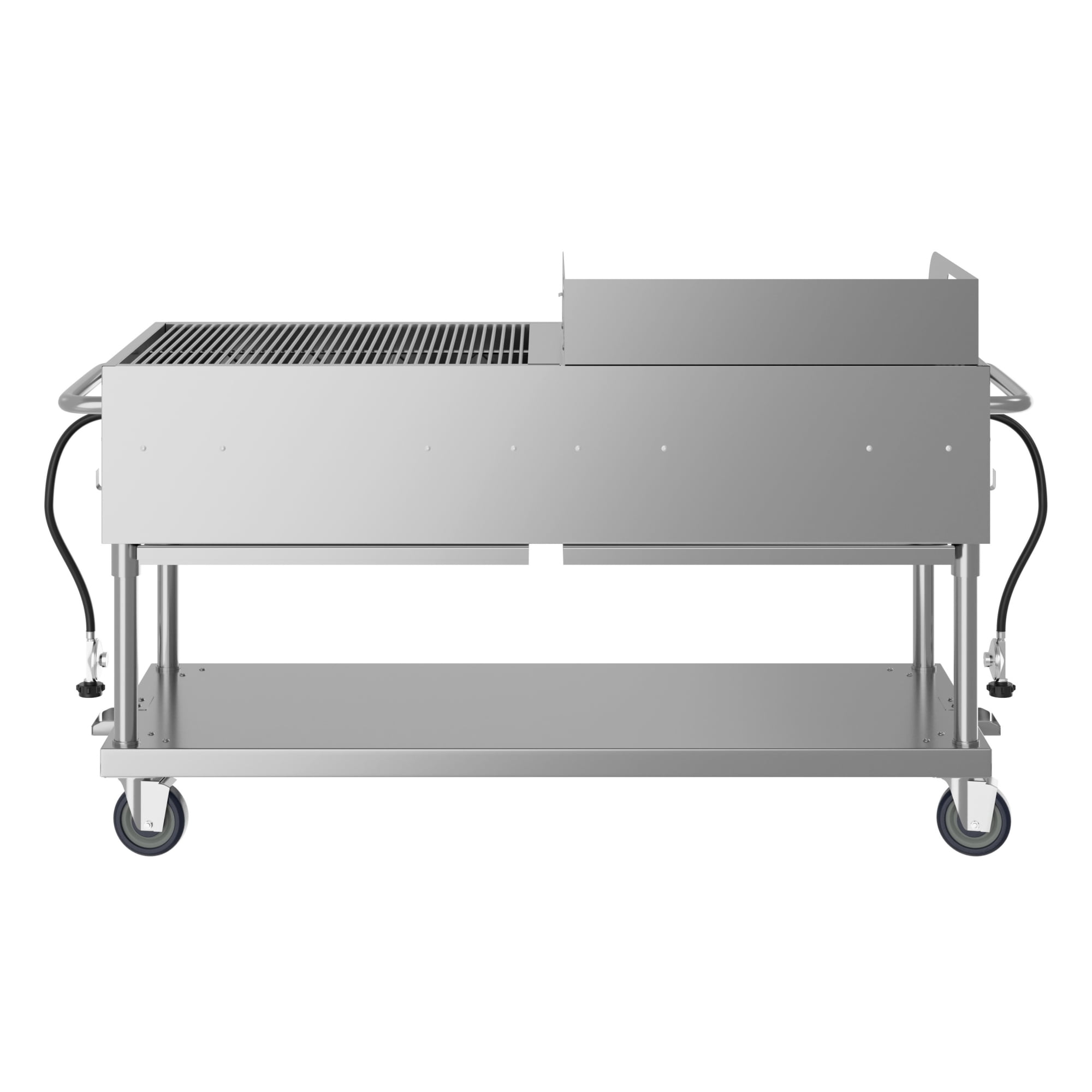 60 in. 8-Burner Commercial Outdoor Propane Gas Grill with 30 in. Griddle in Stainless-Steel, ETL Listed (CGKIT6-G30)