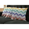 thumbnail image 5 of Ambesonne Geometric Throw Pillow Cover 4 Pack, Large Zig Zag Pattern, 16", Multicolor, 5 of 5