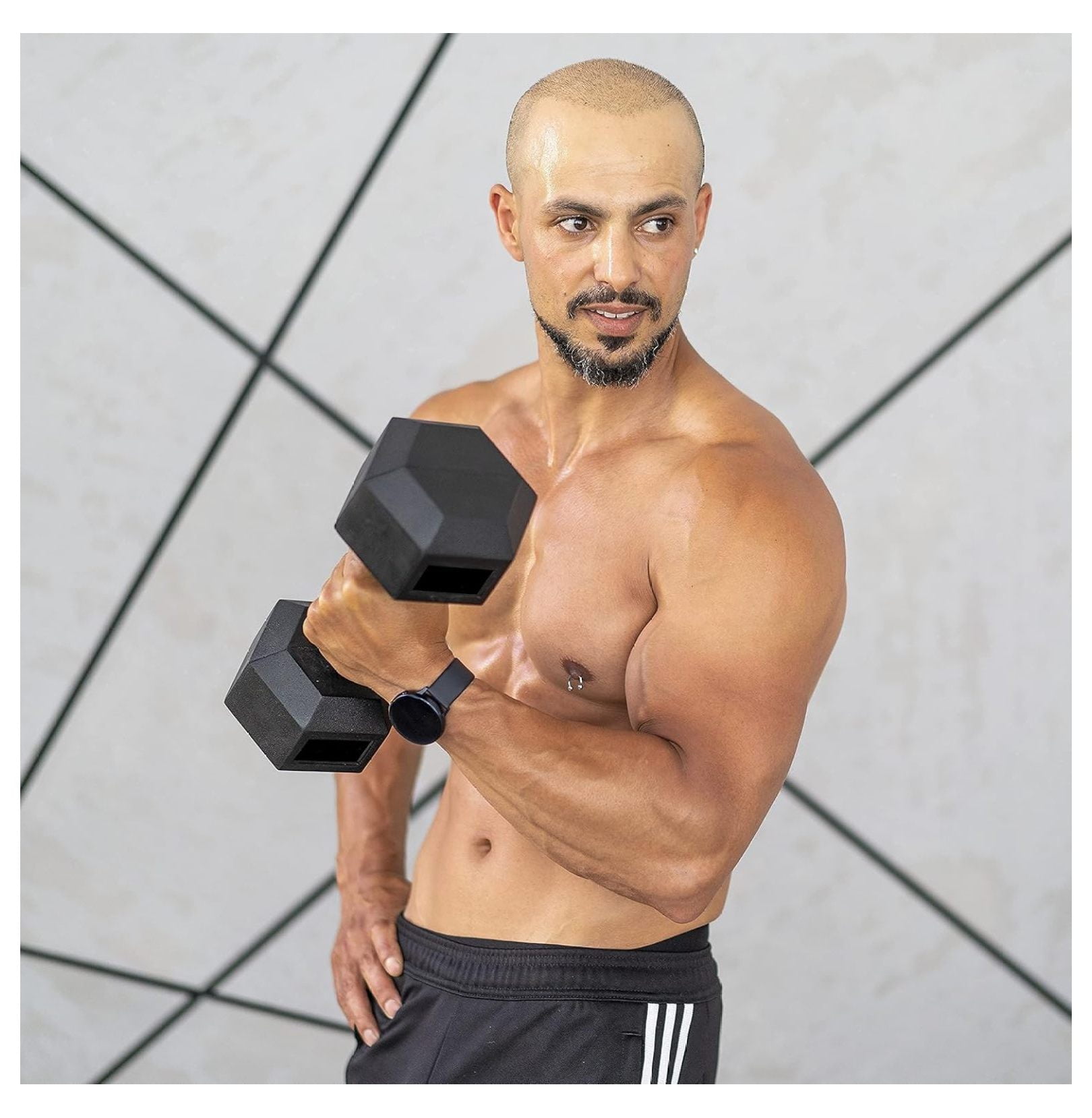 Hex Dumbbells 5,10,15,20,25,30,40 LB Exercise & Fitness Weights Dumbbell For Women & Men Free Weights Rubber Coated cast Iron Set