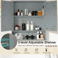 thumbnail image 6 of Bathroom Wall Cabinet Storage, Medicine Cabinets with Mirror 2 Doors and Adjustable Shelf, Wall Mounted Cupboard Mirrored Vanity Cabinet for Rv Bathroom Restroom Kitchen (Grey), 6 of 8