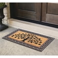 thumbnail image 3 of A1 Home Collection Natural Coir & Rubber Doormat , 30" x 48", Thick Durable, Heavy Duty, Anti-Shed, Fade-Resistant Door Mat, Bronze Tree Welcome, 3 of 7
