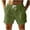 Army Green, variant on Hurxie Mens 5 Inch Shorts Army Green Casual Elastic Waist Drawstring Lightweight Summer Beach Shorts S-2XL
