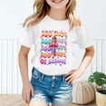 thumbnail image 2 of LUOGENLI Chemises pour Filles Taille 12-13 T-Shirt Graphique à Manches Courtes pour Filles pour la Rentrée Imprimé Mignon Col Rond Haut Décontracté Chemise Confortable Blanc Taille 12-13 Ans, 2 of 4