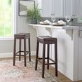 thumbnail image 3 of Linon Boho Claridge Set Of 2 Bar Stool With Wenge Finish BS280BRNPU-02PK-KD, 3 of 7