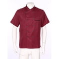 thumbnail image 3 of TiaoBug Men Women Chef Coats Unisex Premuim Chef Jacket Short Sleeve Double-Breasted Cooking Working Unifroms Red Short Sleeve XXL, 3 of 7