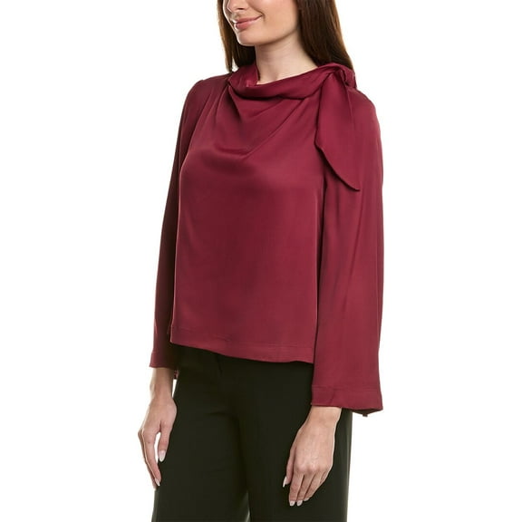 Ted Baker womens  Tie Neck Blouse, XL, Red
