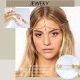 thumbnail image 3 of Tocados de boda HUOGUO Boho Boho de cristal dorado, 3 of 5