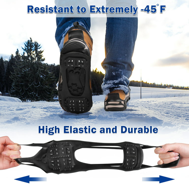 OROOTL Ice Cleats for Shoes and Boots, Snow Traction Cleats Crampons for  Women Men Kids Anti Slip 24 Studs Shoes Walk Traction Cleats on Snow and Ice