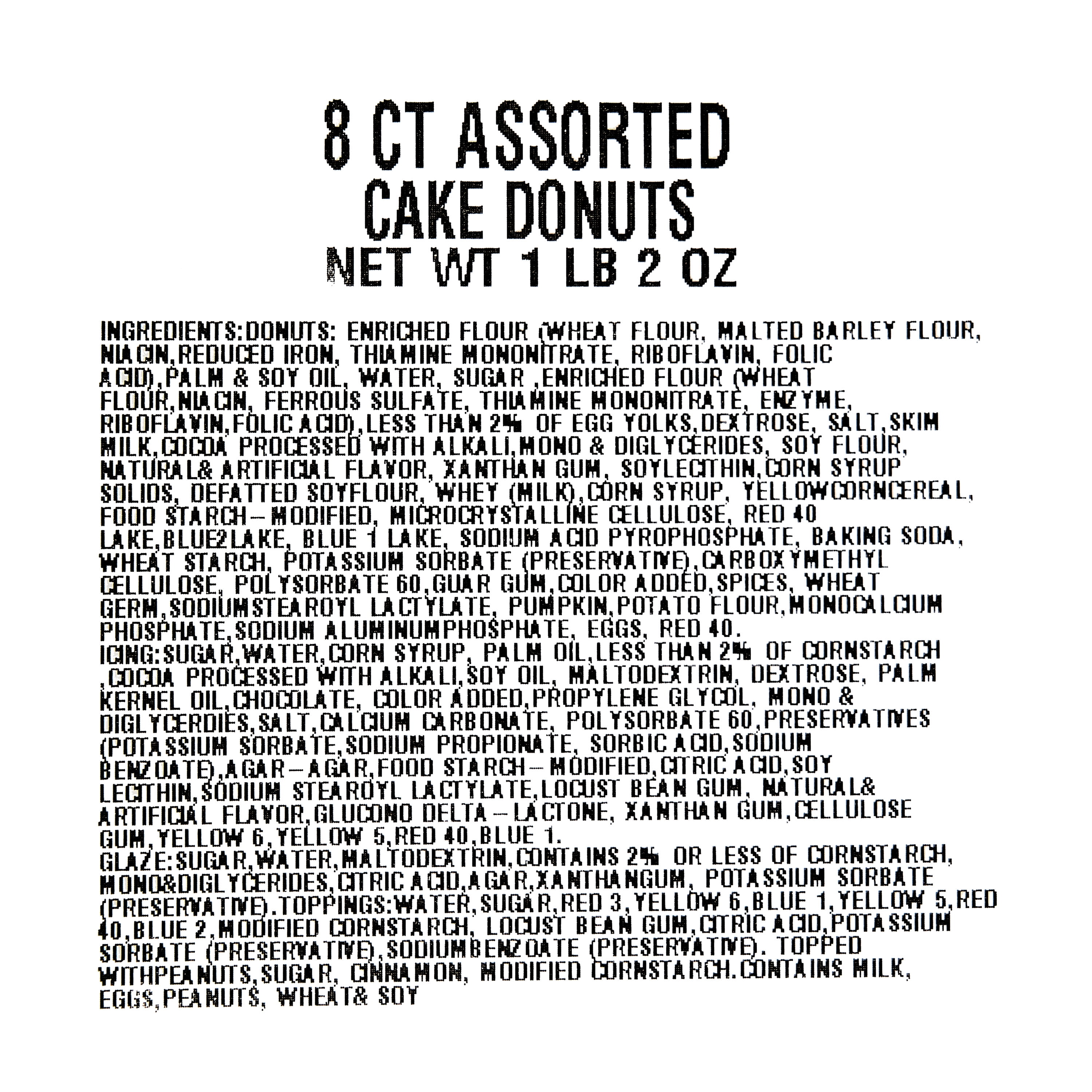Freshness Guaranteed Assorted Baked Regular Cake Donuts, 18 oz, 8 Count