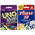 thumbnail image 1 of Juego de cartas Mattel UNO Flip and Phase 10, paquete de dos, 1 of 6