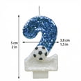 thumbnail image 3 of Soccer Number Birthday Candles, LED Light Up Cake Topper for, Battery Operated Reusable Happy Birthday Candle for Football Theme Party Decor 4 inch 2, 3 of 8