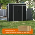 thumbnail image 5 of GangMei Metal Outdoor Storage Shed 6 FT 3 FT Tool Shed Storage with Sliding Door, 5 of 7