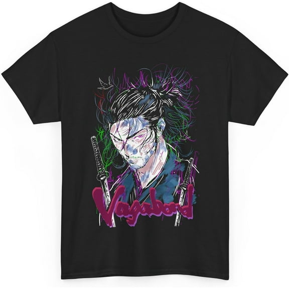 Anime New T-Shirt Vagabond Miyamoto Musashi Merch Casual Short Sleeved T Shirt Unisex Tee
