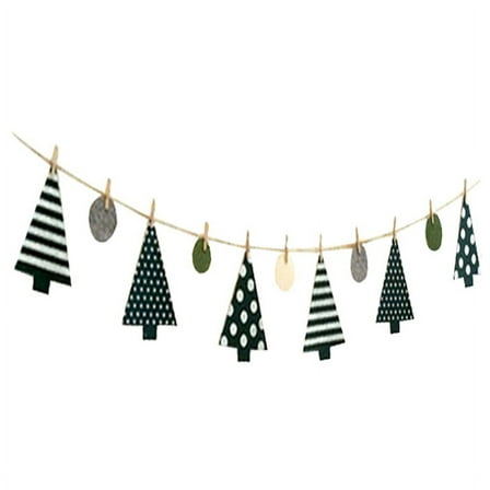 Tineasur Christmas Banner Pine Assorted Colors for Decoration