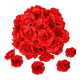 thumbnail image 2 of 60 Flores Artificiales Rosa Cabezas Decoración Y Boda Fiesta Xtellar rojo, 2 of 3