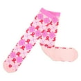 thumbnail image 2 of TeeHee Novelty Knitted Half Cushion Cotton Crew Socks (9-11, Pink Ribbon 3), 2 of 4