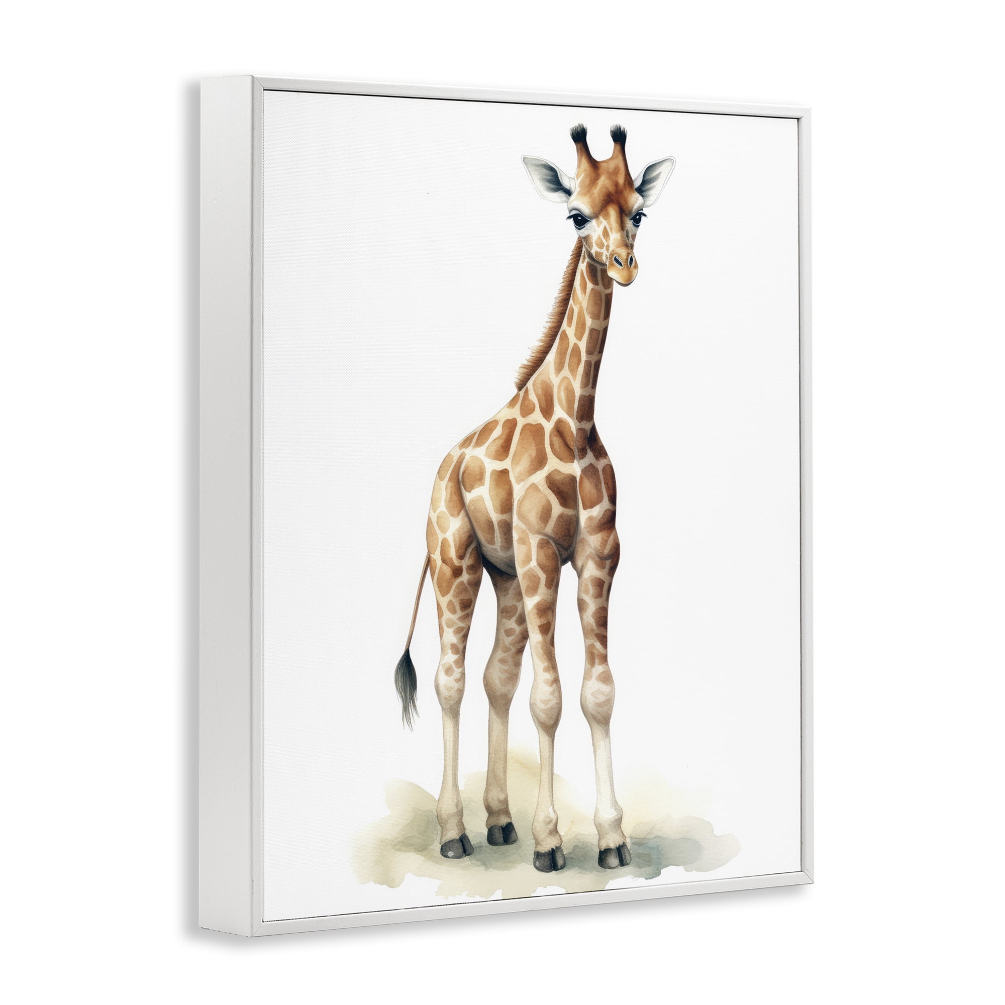 Stupell Industries Eloise Long Legs Giraffe White Framed Giclee Art, design by Ray Powers