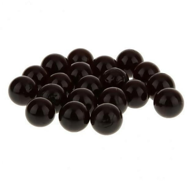 Paquete De 4x20 Canicas De Vidrio Surtidas De 16 Mm, Juego Tradicional, Juguete Negro