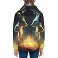 thumbnail image 6 of Rocae Firefly Forest Fox for Zip Up Hoodies for Teen Sweatshirt with Hood-Small, 6 of 6