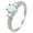 White, variant on Emily Fire Opal Sterling Silver Cz Engagement Ring Womens Ginger Lyne Collection
