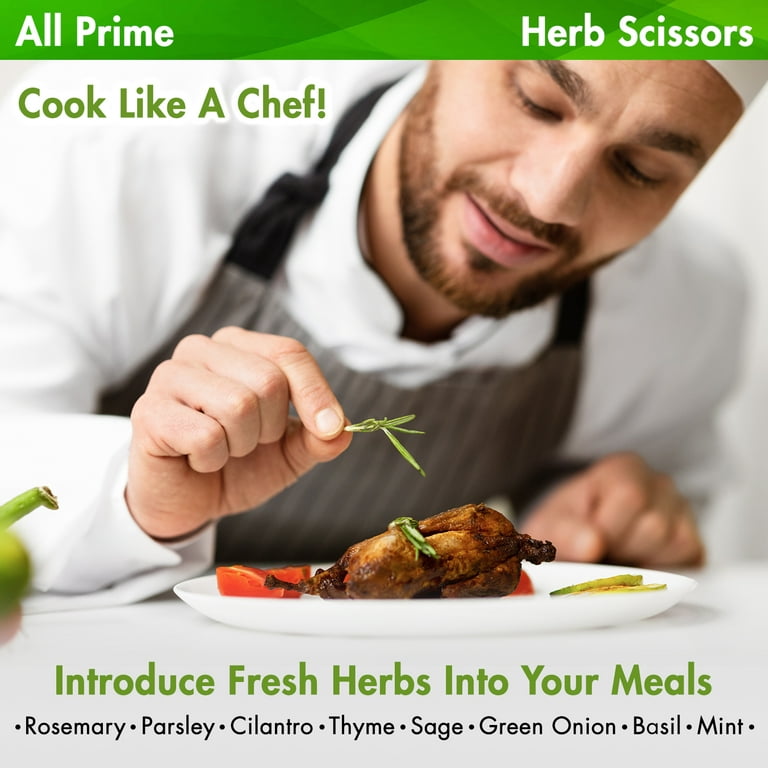All Prime Herb Scissors - Also Included 3 FREE Herb Pouches ($6 Value)