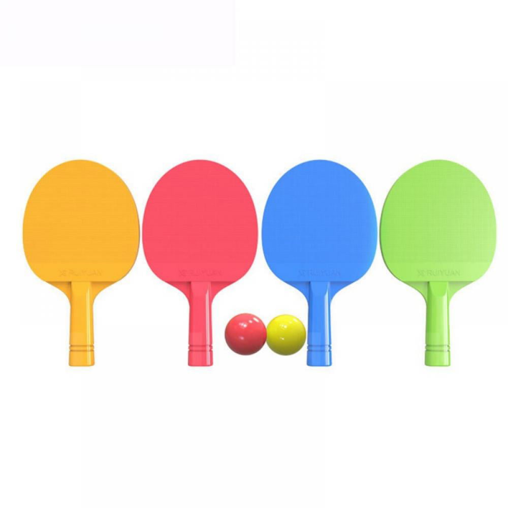 Table Tennis Racket Pingpong Paddle Beginners Activity Kids Toy With 2 Balls, 