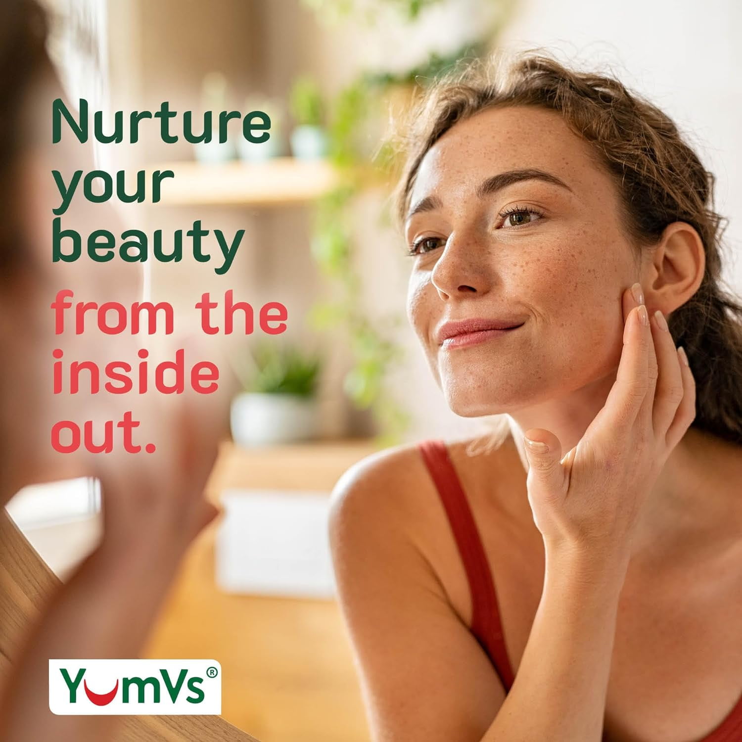 YUM-V's Biotin Gummies for Hair, Skin, and Nails in Luscious Raspberry Flavor, 5000mcg in 2 Gummies at 2500mcg Each, 2-Pack at 60 Pcs/Pack