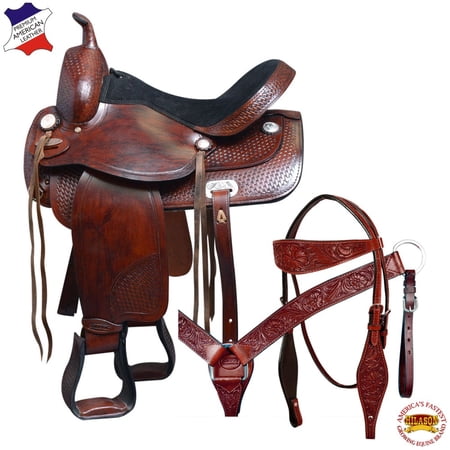 16 In Western Horse Treeless Trail Pleasure Saddle American Leather Tack