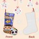 thumbnail image 3 of Little Baby Bum Tema: Calcetines de Navidad, fino lino blanco para colgar en escaleras y chimenea, decoración navideña para el hogar, regalo de Navidad. 45cm × 32cm, 3 of 5