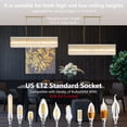 thumbnail image 4 of Newest 54” Modern 10-Light Rectangular Water Ripple Crystal Chandelier, Gold Finish for Dining Room & Kitchen Island, 4 of 9