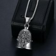 thumbnail image 2 of Colgante de acero de titanio TANGJMXG campana de motocicleta retro punk collar de la suerte para hombre, 2 of 5
