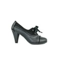 thumbnail image 3 of Chase & Chloe Women's Vintage-Inspired Bow-Tie Pumps with Scallop Detailing and Mid-Heel, 3 of 4