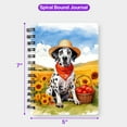 thumbnail image 5 of Vintage Dalmatian Says Hello Mother's Day Summer Sunflower Field Spiral Bound Journal Dog Lover 5x7in Spiral Notebook - 12005, 5 of 5