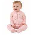 thumbnail image 2 of Emy Dola 0-12M Baby Girl's Zipper One-Piece Footies 100% Cotton Newborn Bodysuit Infant Long Sleeve Fall Spring Coming Home Jumpsuit, 2 of 8