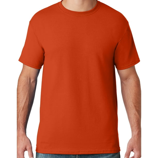 Mens Moisture-Wicking Cotton/Poly T-shirt, 5XL Burnt Orange - Walmart.com