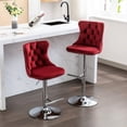 thumbnail image 4 of Swivel Bar Stools with Cupreous Nailheads Decoration / Comfort in Kitchen Island, 4 of 6