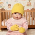 thumbnail image 2 of oqasdz Soft Kids Winter Hat with Mittens for Boys and Girls Toddler Youth Cold Weather Lined Cap Warm Comfortable Outwear, 2 of 5