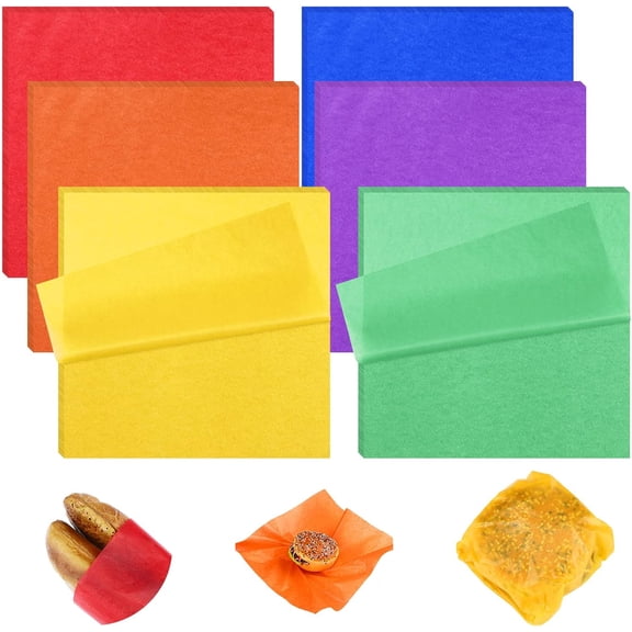 240 Pcs 12 x 12 Inch Deli Paper Sheets Sandwich Dry Wax Paper Oil Proof Food Basket Liners Food Wrapping Sheets for Bread, Party, Picnic, Festival, BBQ(Candy Color)