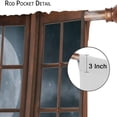 thumbnail image 4 of Marble Texture Valances Set for Kitchen, Emerald Green and Gold Abstract Marble Home Decor Rod Pocket Window Drapes for Kitchen Living Room Dining Room Office 52x18 Inch + 27x24 Inch X 2, 4 of 5