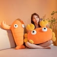 thumbnail image 3 of Cartoon Doll Pillow Cute Lobster Crab Doll Plushie Soft Sleep Pillow Decoration Elastic Girl Throw Pillow Doll Plush Sofa Cushion Birthday Gifts, 3 of 7