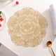 thumbnail image 1 of Juego de 4 manteles individuales elegantes y refinados con forma de flor huecos de PVC, reutilizables, prácticos manteles para mesa para decoración de comedor (dorado) Sincero Electrónica, 1 of 7