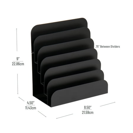 Mind Reader - Vertical Desk Organizer - Black