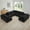 Black, variant on 170''Modular Sectional Couches for Living Room, Cloud Boneless Compressed Sectional Sofa, Oversized U Shaped 8 Seater Upholstered Memory Foam Sofa, No Assembly, Chenille Black