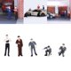 thumbnail image 4 of 5 piezas pintadas a mano 1:64 reparador figura Dioramas personas modelo miniatura escenas escena Micro paisaje diseño tren ferrocarril adornos Gris Salvador Figura reparador, 4 of 7