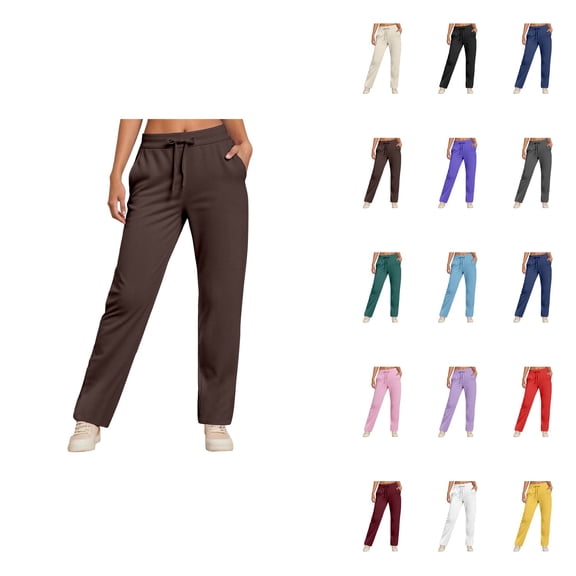 Women's High Waisted Straight Leg Corduroy Pants – Elastic Waist, Pockets, Comfortable Vintage Casual Trousers for Fall Winter Daily & Work Wear